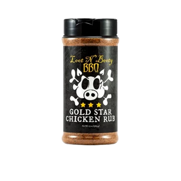 Loot-NBooty-Gold-Star-Chicken-Rub-BBQ-Assad.webp Loot N’Booty Gold Star Chicken Rub 369 g