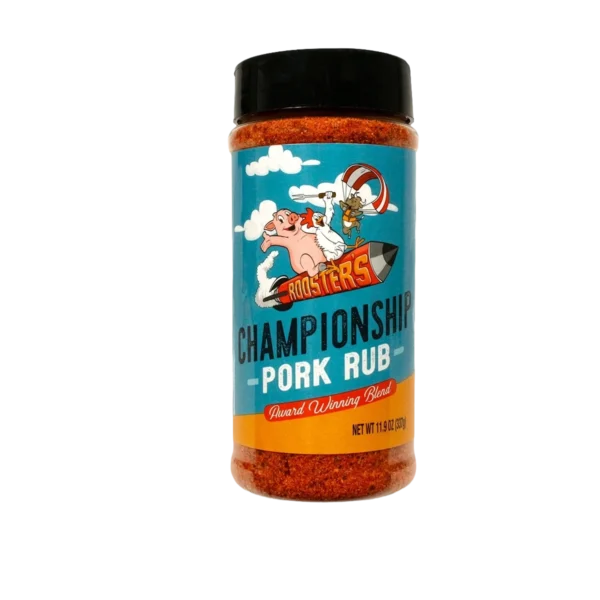 Roosters-Championship-Pork-Rub-BBQ-Assad.webp Roosters Championship Pork Rub 337 g