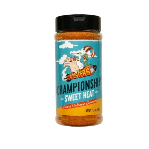 Roosters-Sweet-Heat-Rub-BBQ-Assad.webp Roosters Championship Sweet Heat Rub 323 g