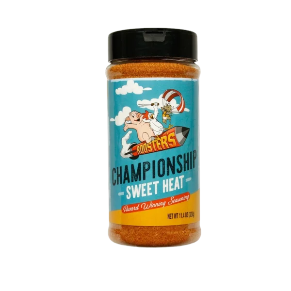 Roosters-Sweet-Heat-Rub-BBQ-Assad.webp Roosters Championship Sweet Heat Rub 323 g